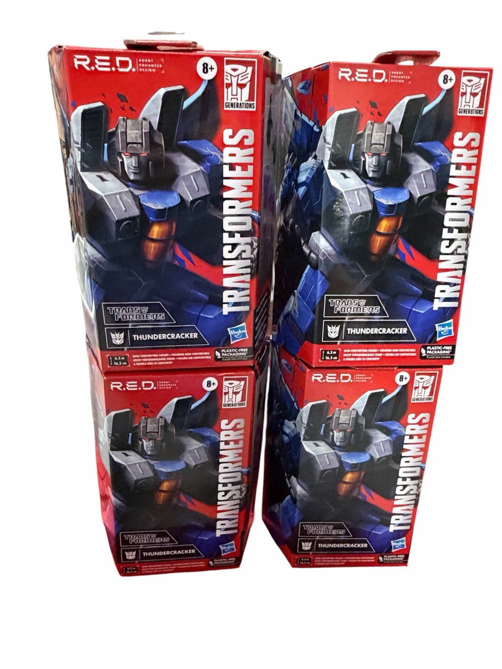 Hasbro Transformers R.E.D Thundercracker Action Figure - Bundle of 4 - NIB